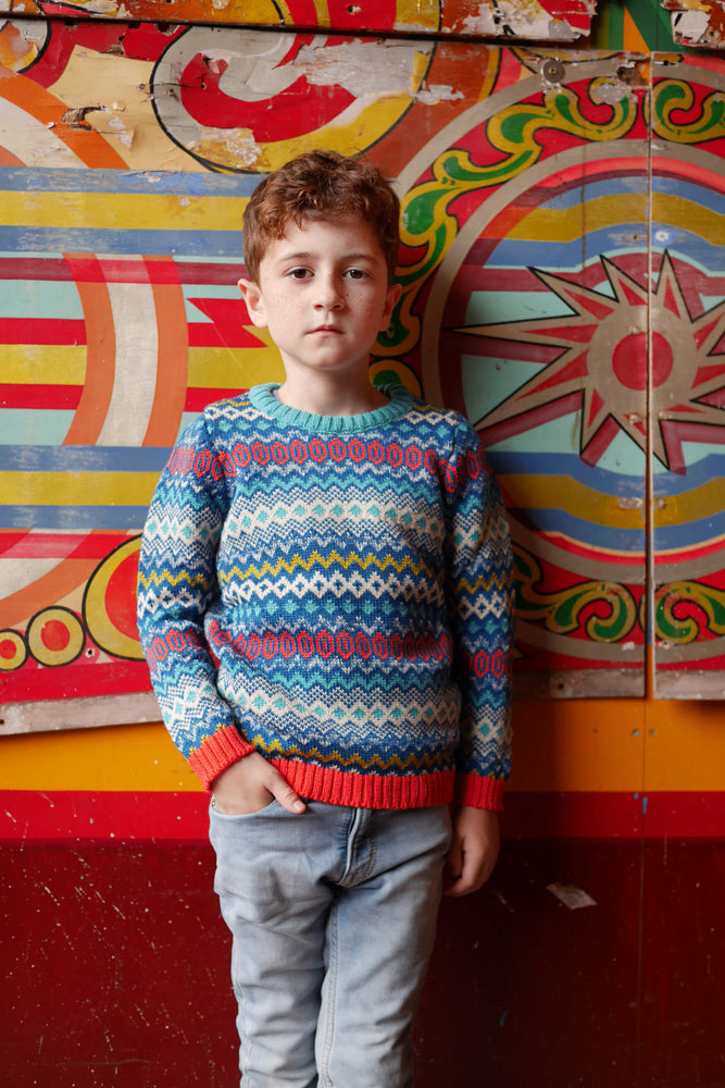 A child wearing The 'Daydreamer' Knitted Jumper.