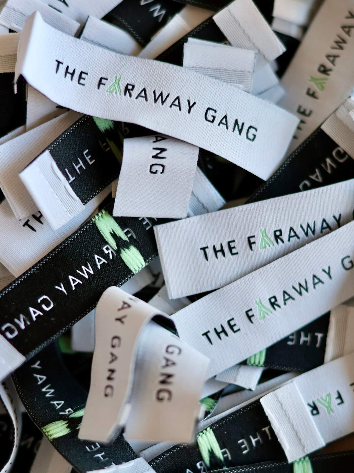 The Faraway Gang Woven back label