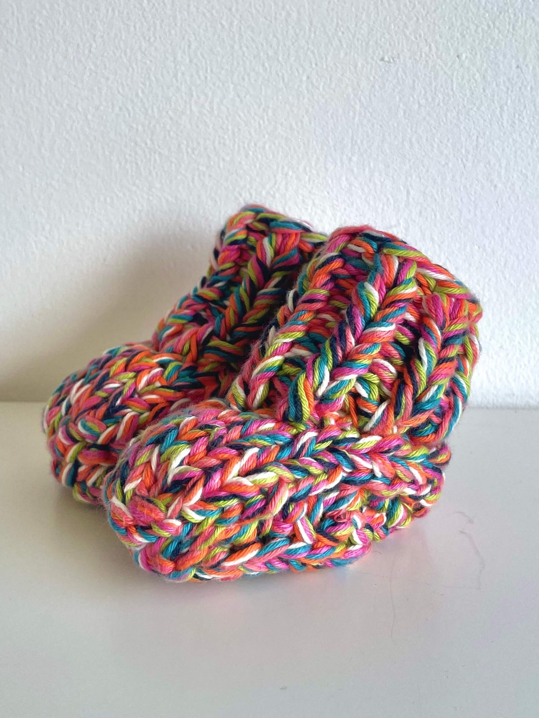 The 'Paintbox' Hand-knit Booties Pattern | PDF Instant Download