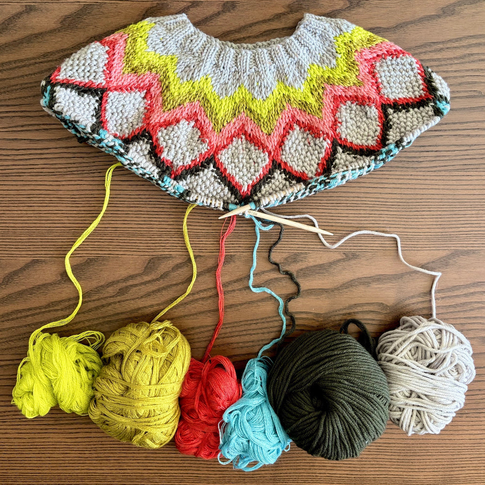 hand knitting jumper