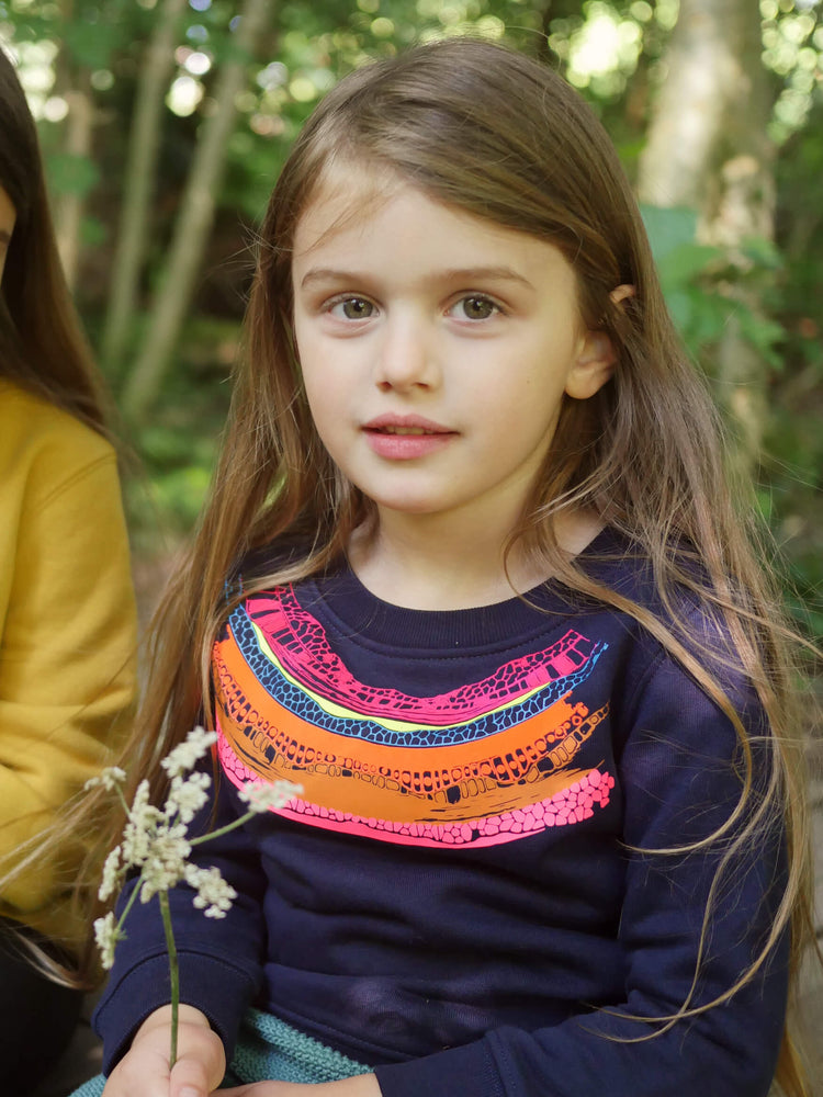 Child wearing The 'Creator' Children's Printed Sweatshirt.