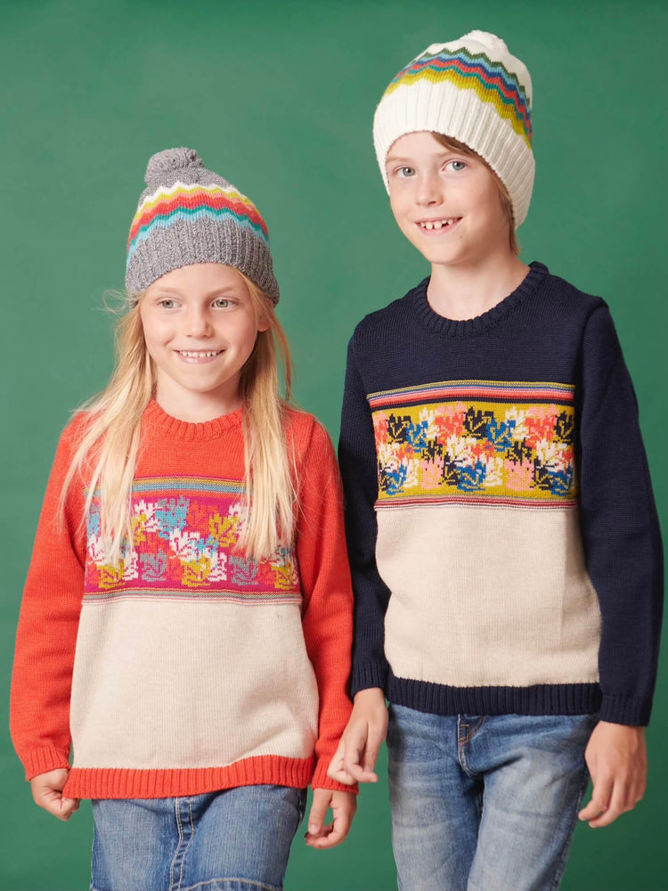Hand Knit Zigzag Fair Isle Hat Pattern - PDF Download