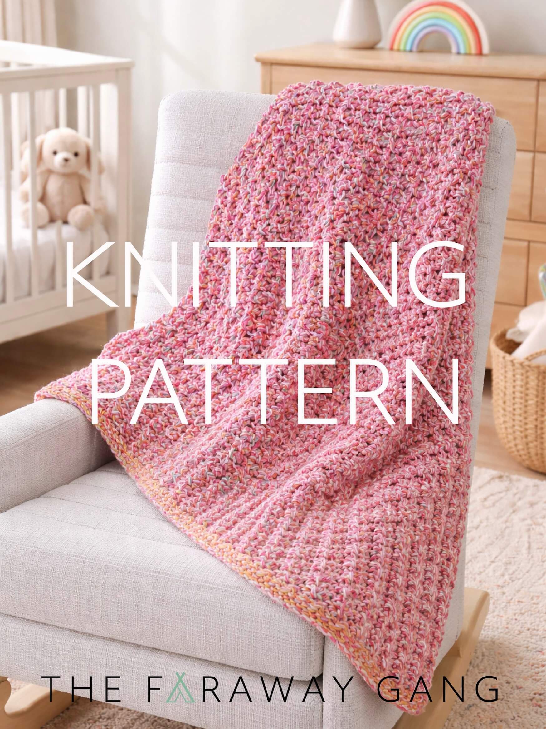 Hand-Knit Trinity Baby Blanket Pattern | PDF Instant Download