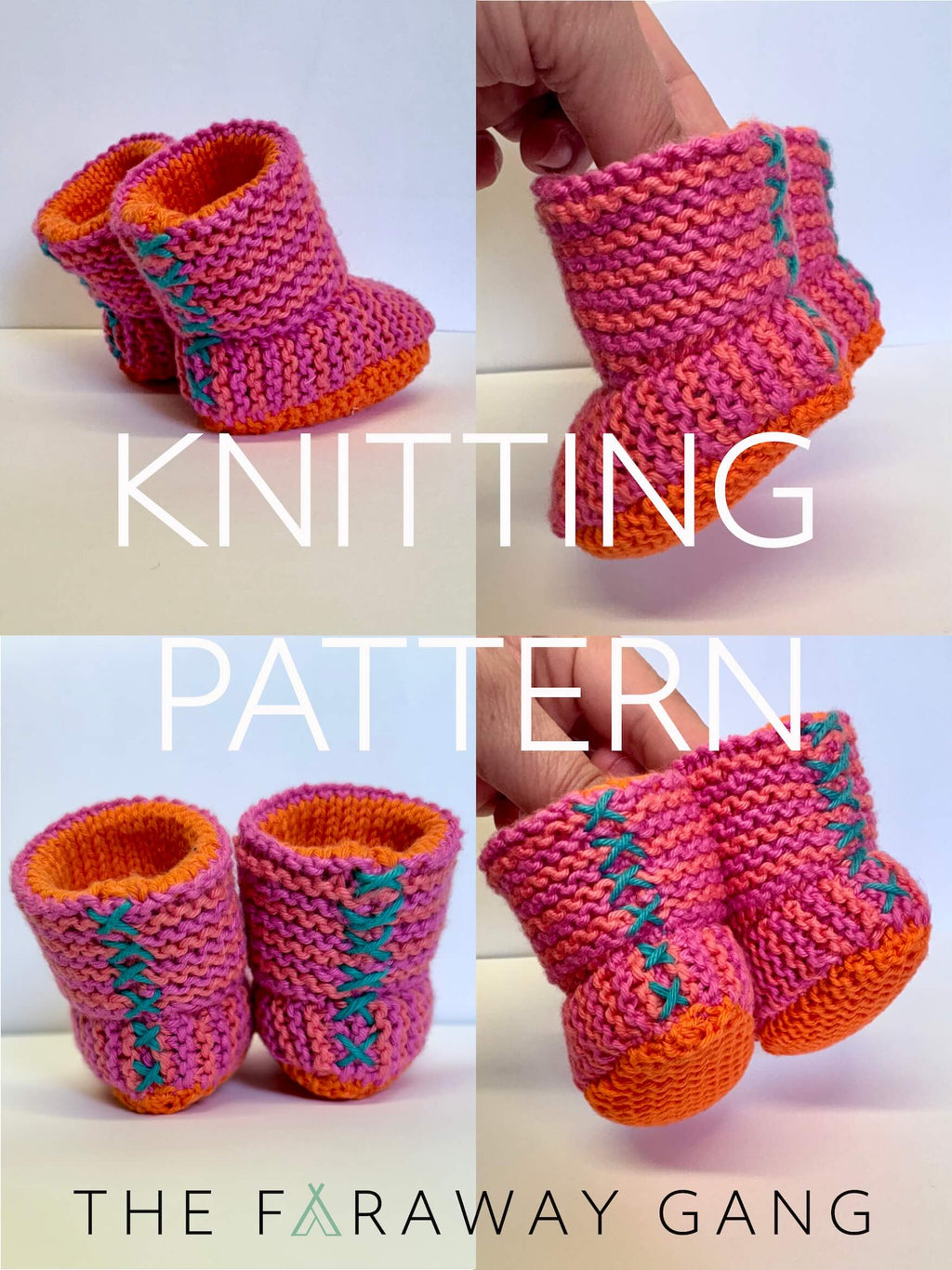 Stripey Baby Booties Knitting Pattern | PDF Instant Download