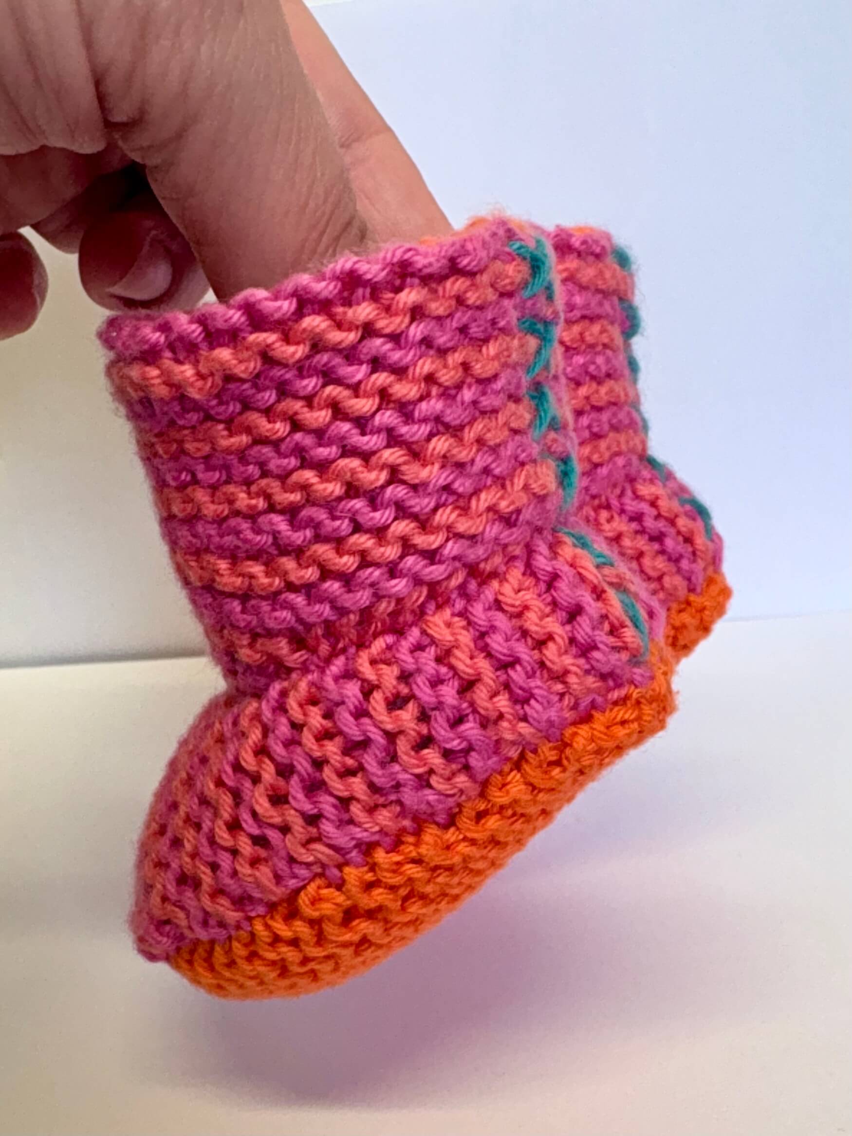 Stripey Baby Booties Knitting Pattern | PDF Instant Download