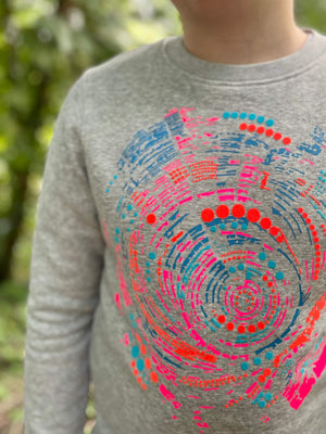 
            
                Load image into Gallery viewer, Closeup of The &amp;#39;Climber&amp;#39; Children&amp;#39;s Printed Sweatshirt.
            
        