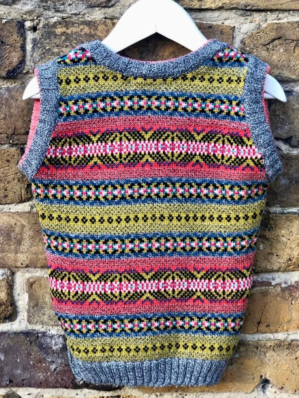 Age 3-4 Years - Fair-Isle Knitted Tank