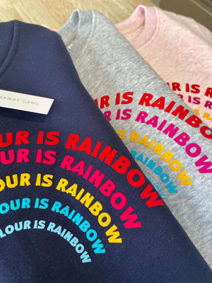
            
                Load image into Gallery viewer, All three colours of The &amp;#39;Rainbow&amp;#39; Sweatshirt.
            
        