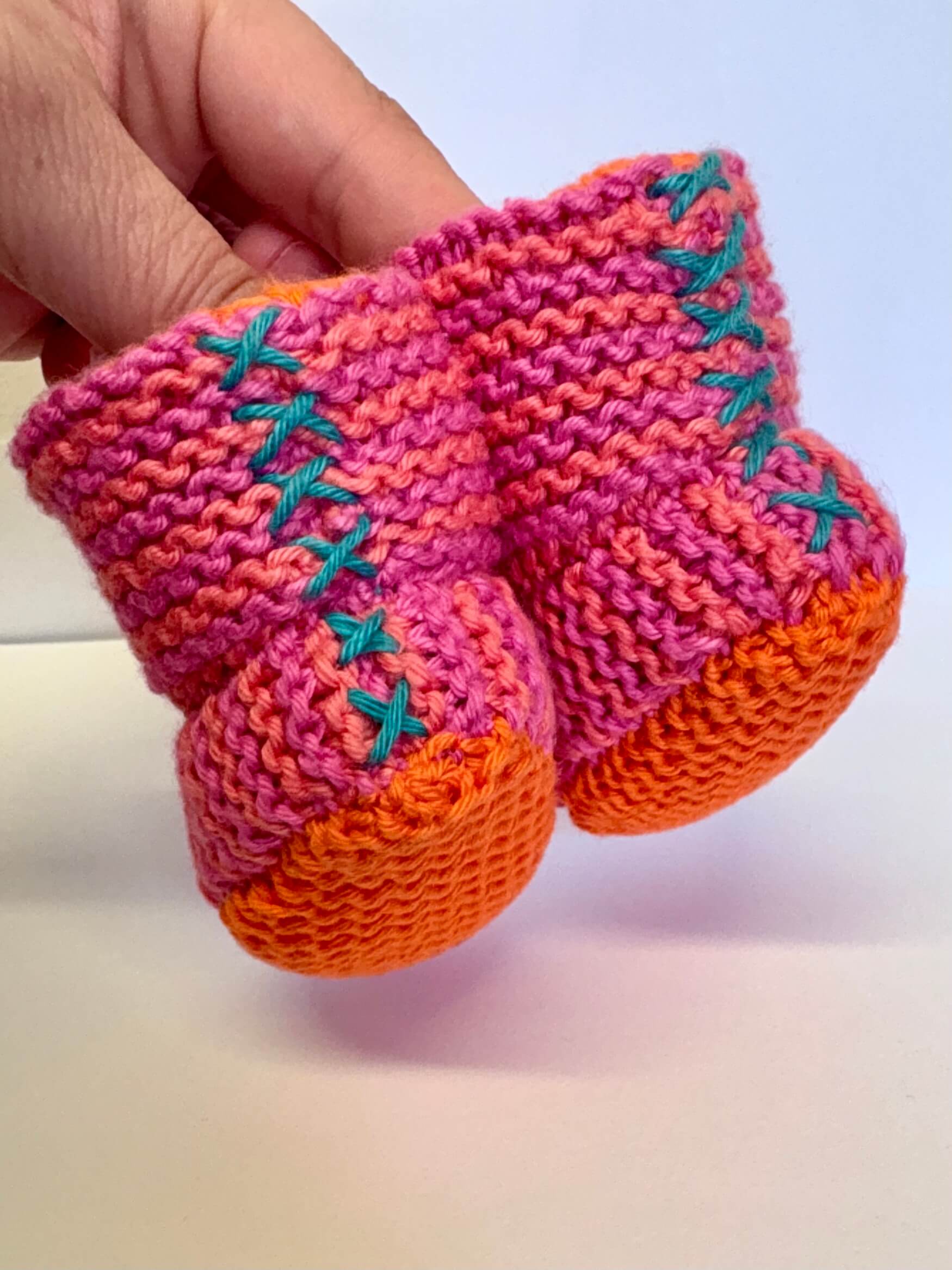 Stripey Baby Booties Knitting Pattern | PDF Instant Download