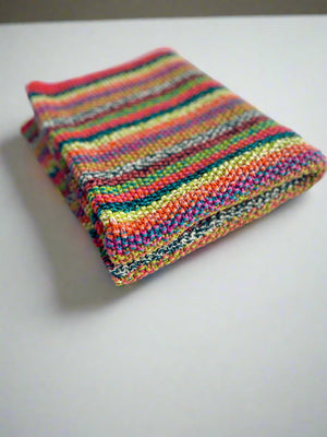 The Faraway Gang hand-knitted baby blanket.