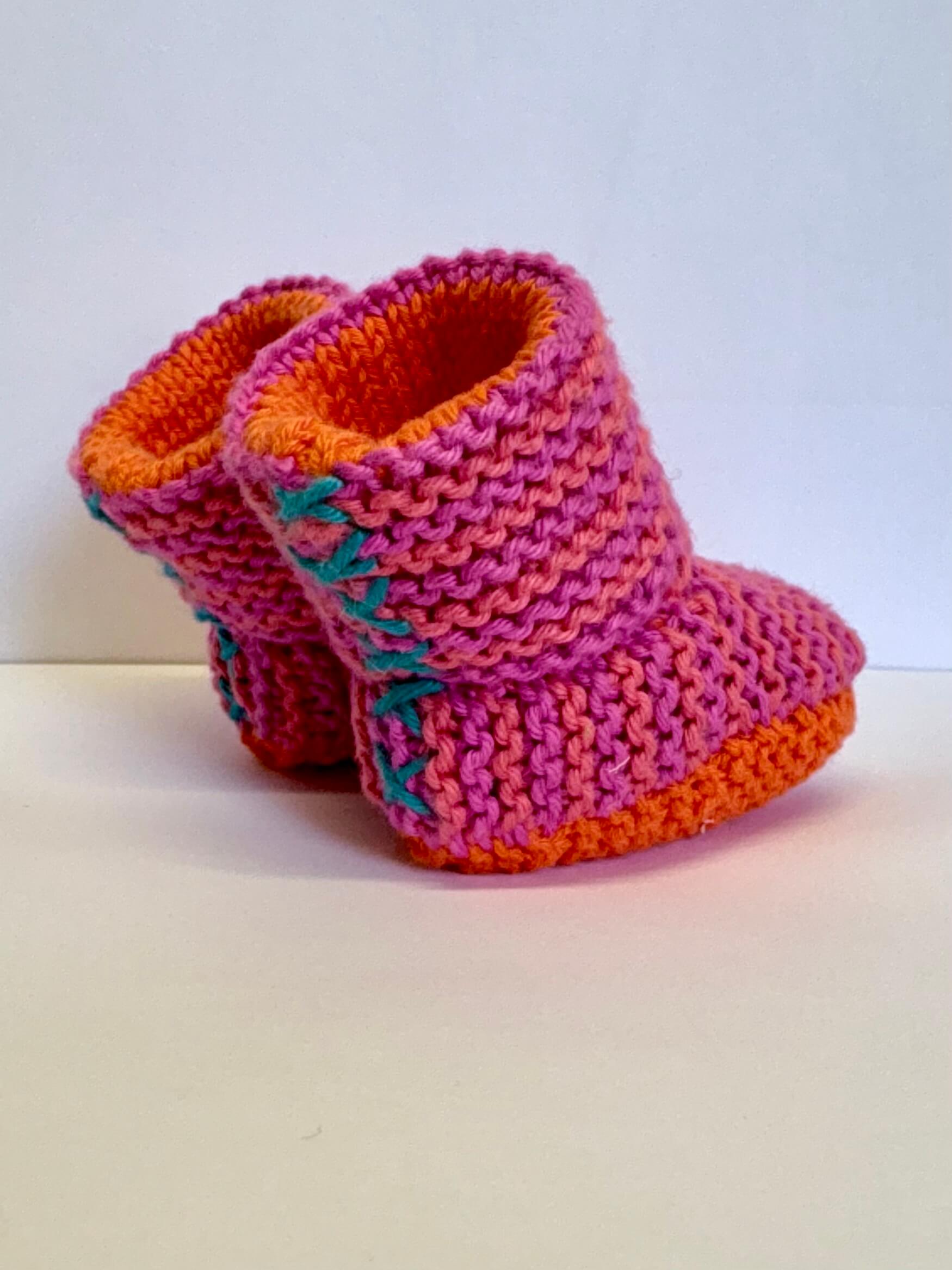 Stripey Baby Booties Knitting Pattern | PDF Instant Download