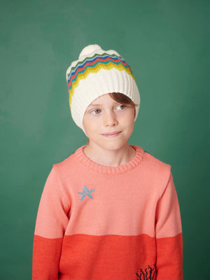 Hand Knit Zigzag Fair Isle Hat Pattern - PDF Download