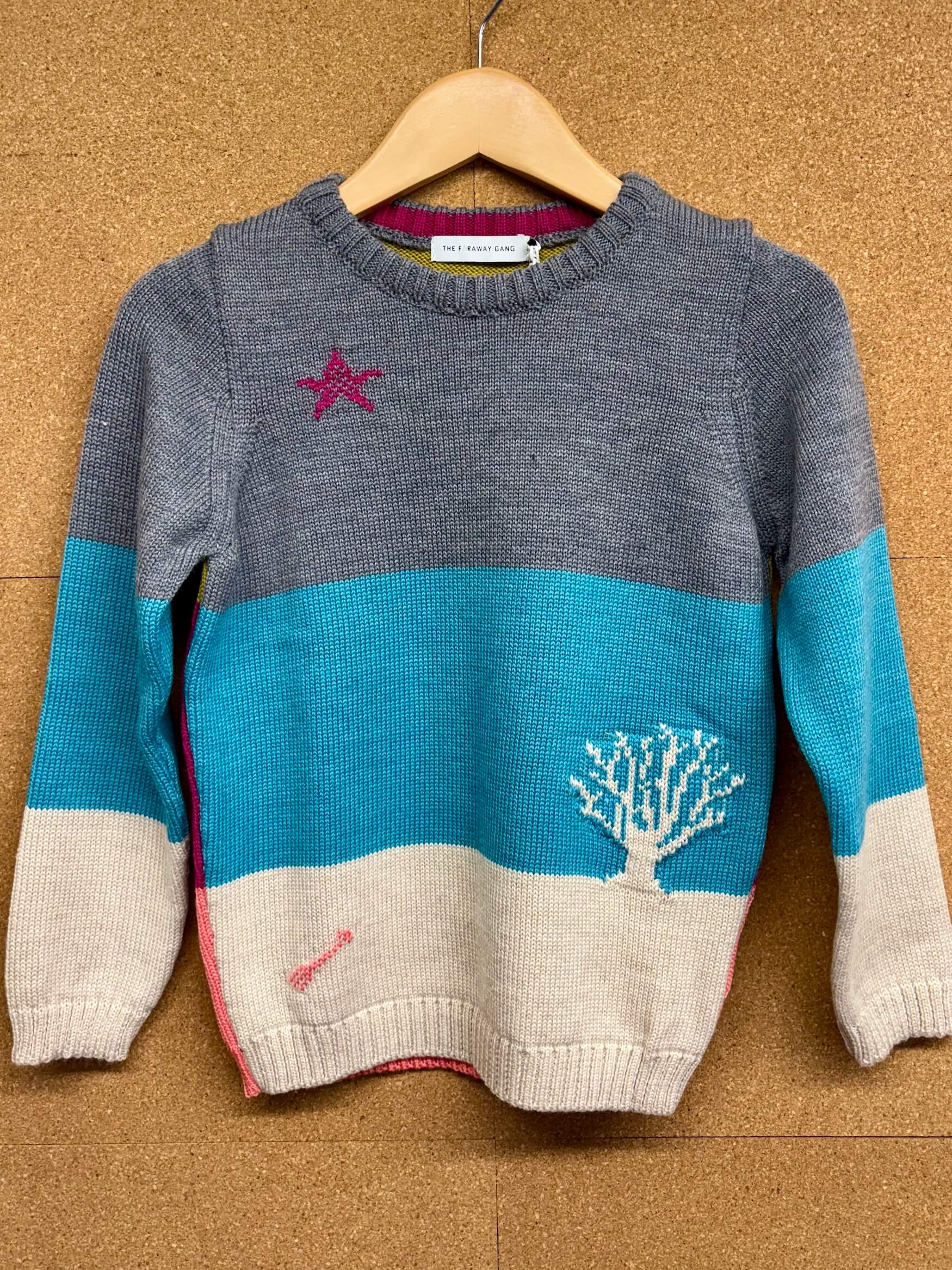 The Stargazer Jumper preloved on a hanger.