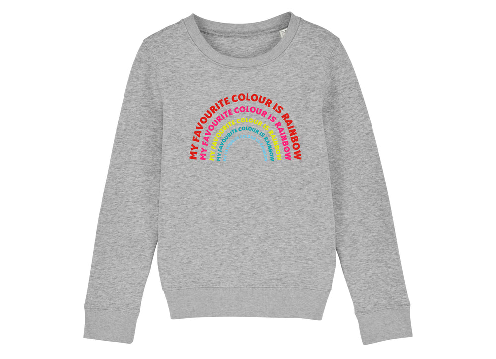 the rainbow sweatshirt in grey