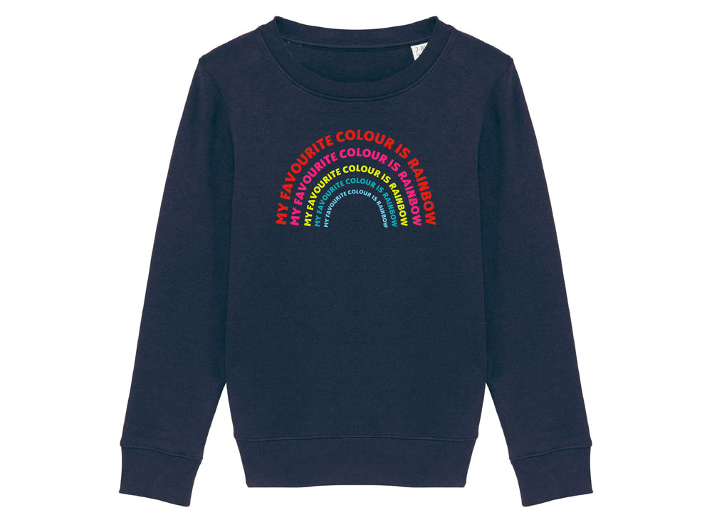 
            
                Load image into Gallery viewer, the rainbow sweatshirt in navy
            
        